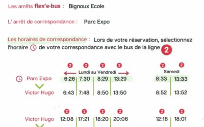 FLEX’ E-BUS: HORAIRES D’ÉTÉ